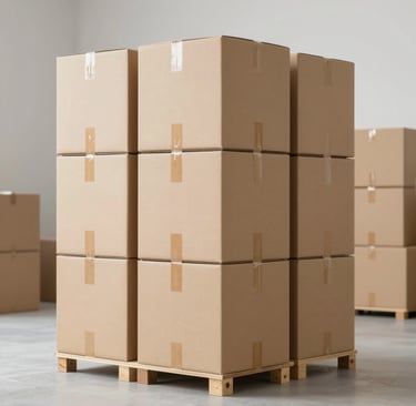 Packed boxes for safe relocation services
