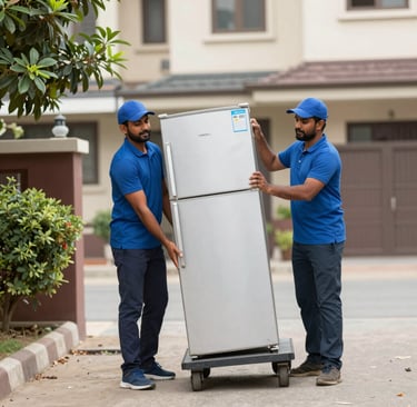 Safe handling of heavy items during house shifting
