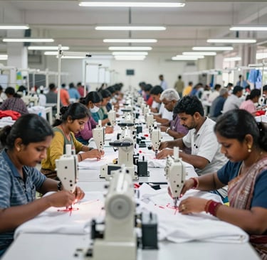 High-tech embroidery machines producing detailed designs with precision and care at YCC.