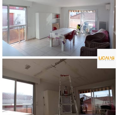 Remise en état plafond après dégât des eaux à Saint-Raphaël 