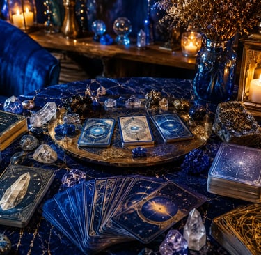 Consulta de Tarot pelo WhatsApp utilizando diversas ferramentas esotéricas e oráculos para previsões