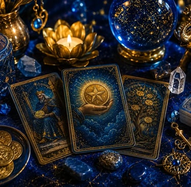 Consulta de Tarot pelo WhatsApp para vida financeira e prosperidade, com foco em destravar caminhos 