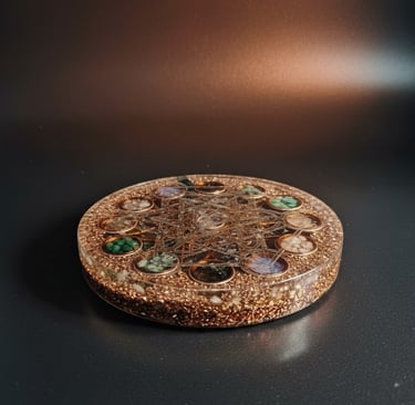 Saffira kristalna orgonitna ploča.