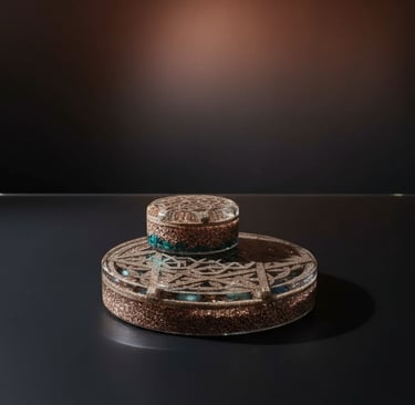 Na slici su prikazani Saffira uredjaj "Kolačić" i kvantna ploča "Hibrid qu"