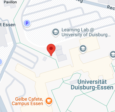 a map of a campus with a red marker marker marker
