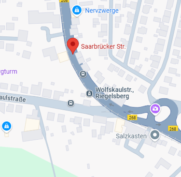 a map of a city with a red marker marker and a red marker marker