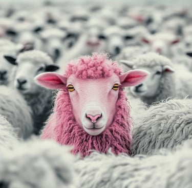 de mouton noir à mouton rose