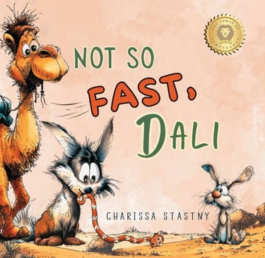 Book cover by Charissa Stastny - Not So Fast, Dali