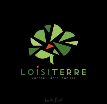 logo unique arbre vert orange