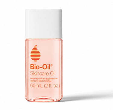 Bio-Oil Body Oil Serum bottle — a natural self care product women use on damp skin after showering
