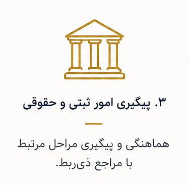 پیگیری امور ثبتی و حقوقی مراحل مرتبط