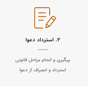 استرداد دعوا پیگیری و انجام مراحل قانونی استرداد و انصراف از دعوا