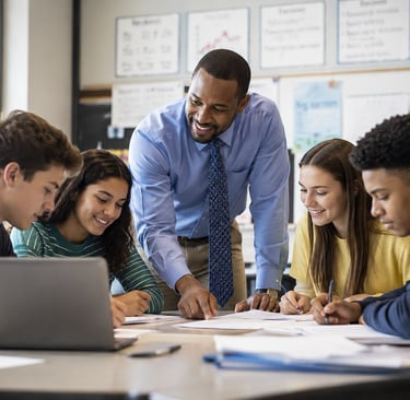 SIMRP health Orlando FloridaTeacher guiding students in classroom