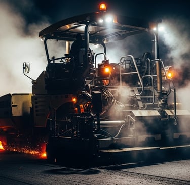 مقاول أسفلت في الدمام يقوم بأعمال سفلتة الطرق باستخدام معدات حديثة