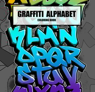 GRAFFITI ALPHABET - Libro de colorear Abecedarios de letras con 50 diferentes con increibles estilos