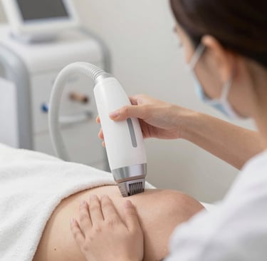 Close-up of a professional administering Botox with precision and care in a luxurious setting.