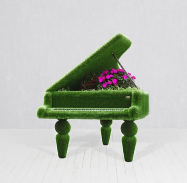 artificial turf piano sculpture west palm beach