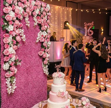 pink artificial event turf at Palm beach the breakers
