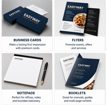 Custom business cards for Raleigh NC businesses by Easyway Print Solutions