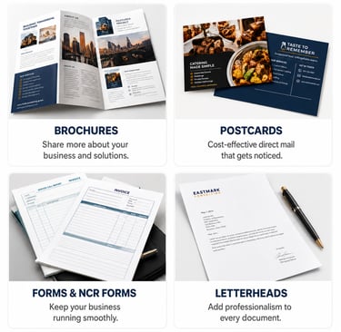 Custom postcards and rack cards for business marketing in Raleigh NC