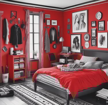 Cozy and inviting romantic bedroom setting with soft lighting and elegant decor