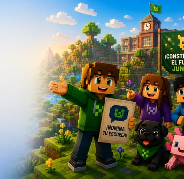 Competencia educativa Future Builders Cup 2026 donde estudiantes presentan proyectos de creatividad,
