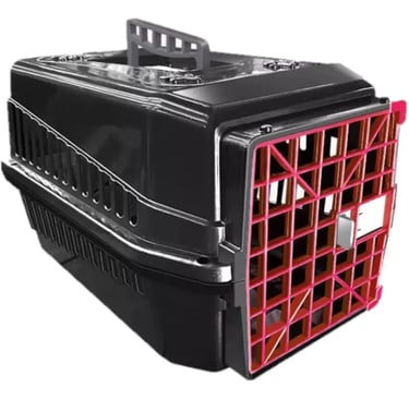 Caixa De Transporte Suporta Até 7kg Cachorros E Gatos Preto