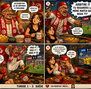 Coupe du monde 2026 ! la tunisie joue et perd...Ridha face au drame