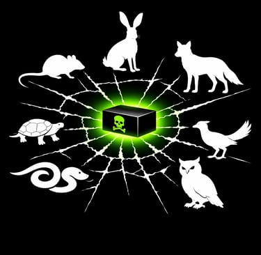 Rodenticide poisoning of rodents and apex predators in Mojave Desert is a web of death