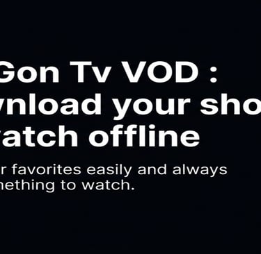 DroGon Tv VOD banner promoting offline show downloads on a mobile smartphone app with cinematic visuals.
