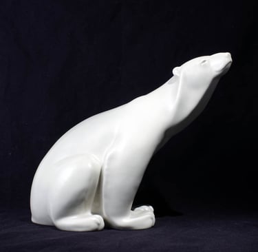 Armand Petersen - Ours tête levée - manufacture Bing et Grondahl