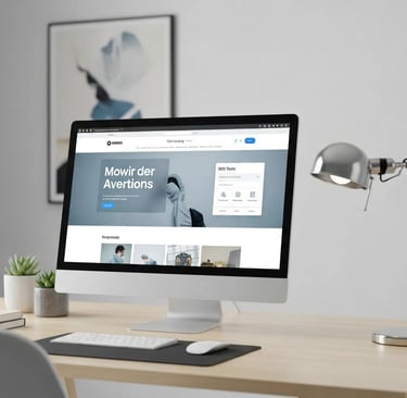 computer screen showcasing a well designed website illustrating the importance of custom web design