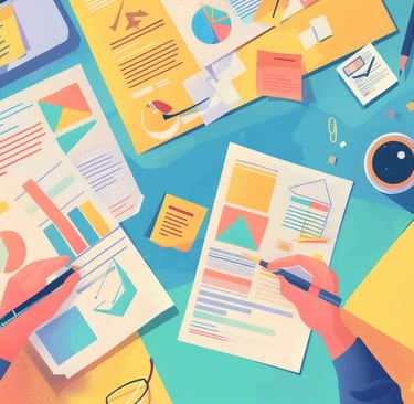 Content creator developing local marketing strategies in a collaborative workspace.