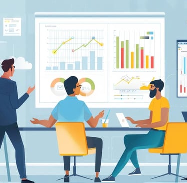Digital marketing team collaborating on local SEO strategies