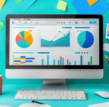 Local business owner analyzing SEO keywords for local visibility