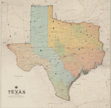 blue white and brown map