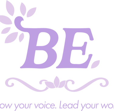 BE.'s logo and slogan "Grow your voice. Lead your world."