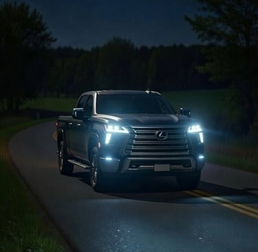 Truck Headlights Blue