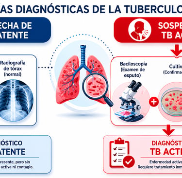 las dos vías diagnósticas para tuberculosis latente y tuberculosis activa