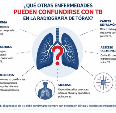 principales enfermedades que pueden producir hallazgos radiológicos similares a la tuberculosis