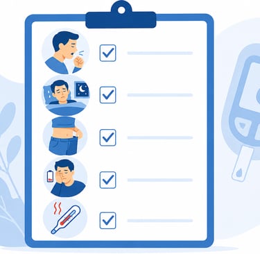  Ilustración de señales de alarma de tuberculosis en personas con diabetes