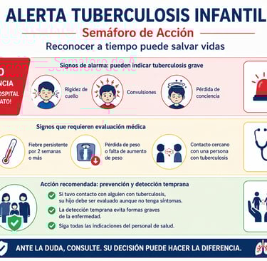 Semáforo de señales de alarma en tuberculosis infantil: emergencias, consulta prioritaria y acciones