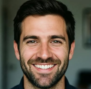 face of a man smiling