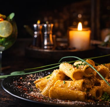 Pâtes halal crémeuses servies au restaurant La Parisienne à Nîmes