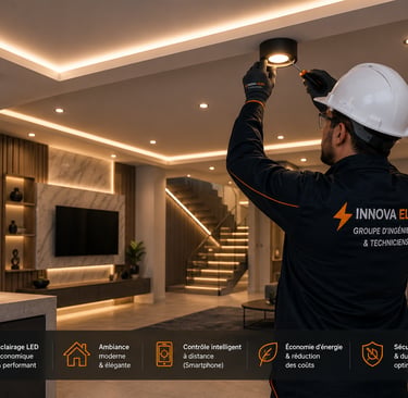 Éclairage LED moderne et intelligent pour villa haut standing en Algérie avec solutions d’éclairage 