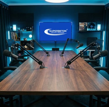 foto de estúdio de podcast pod com will mesa com cadeiras e microfones profissionais 