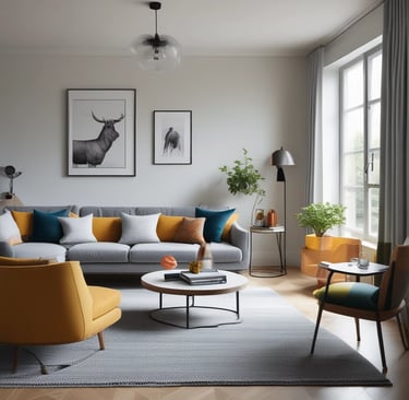 Bright living room with modern inventory