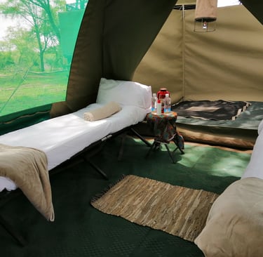 Leon Safaris tent interior