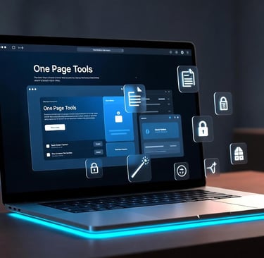 One Page Tools – A privacy-first suite that processes files Client-Side. www.freeallinonetoolhub.com