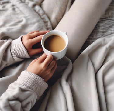 Elegant luxury pajama set displayed on a vintage wooden chair with soft lighting.